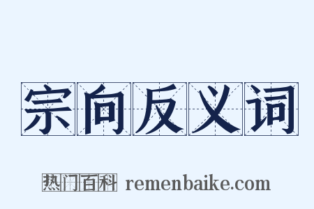 宗向反义词是什么意思的图片